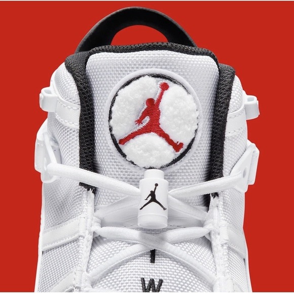 NEW Jordan 6 Rings Youth 6Y White/University Red-Black 322992-160 Fast Ship